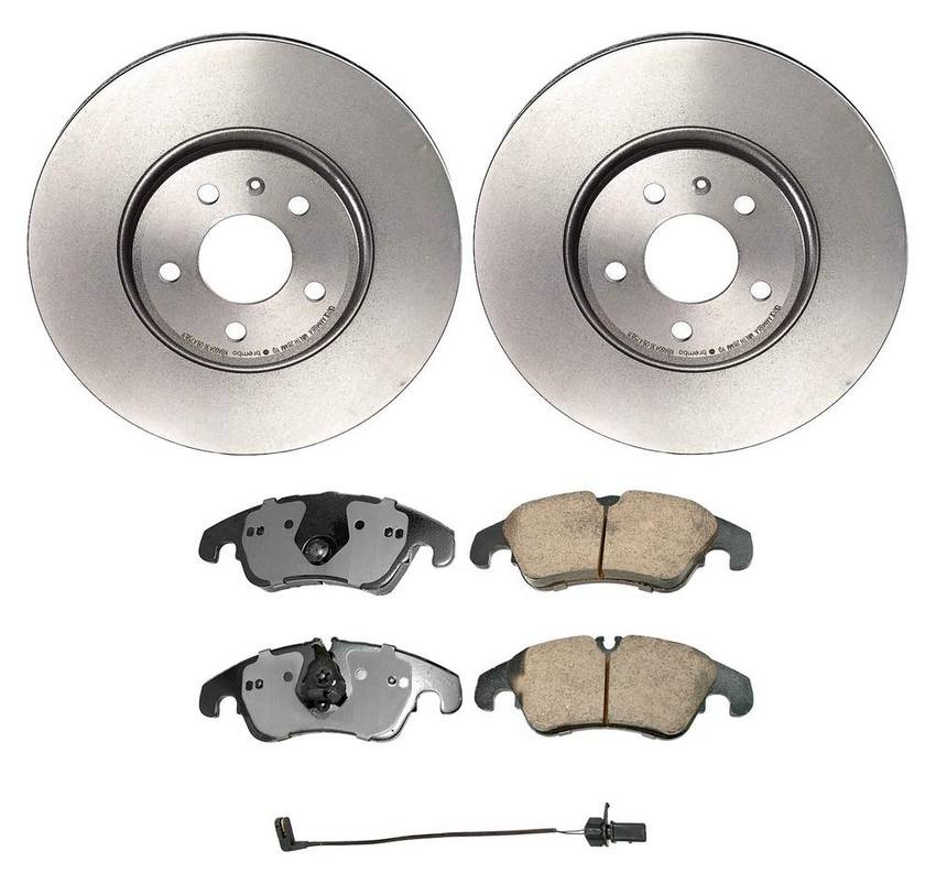 Audi Disc Brake Pad and Rotor Kit - Front (320mm) (Ceramic) (EURO) 8K0698151K - Akebono Euro Ultra-Premium 4115225KIT